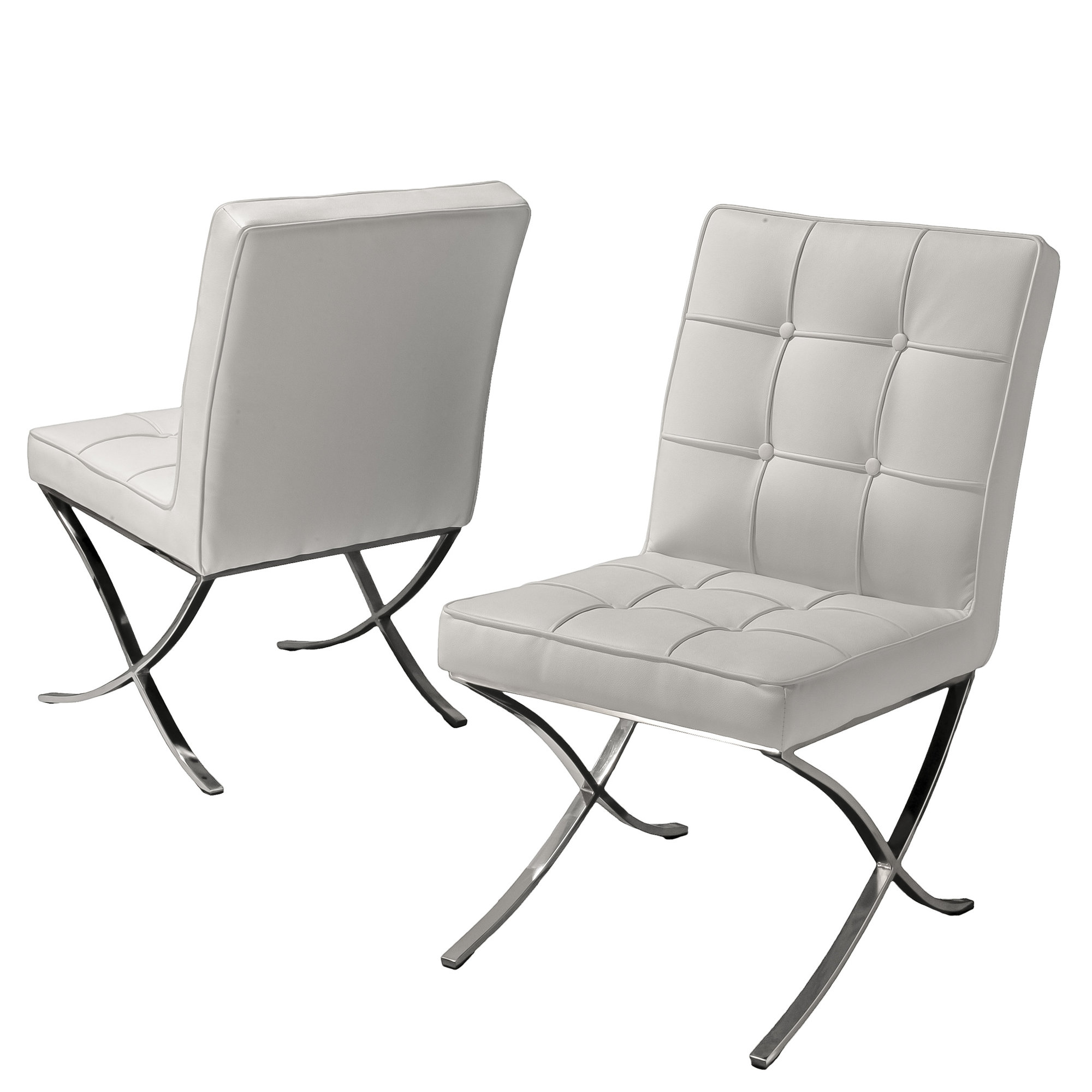 Home Loft Concepts Milania Genuine Leather Upholstered Dining Chair